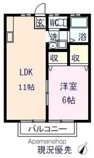 ローズタウン千代田B【1階】の間取り