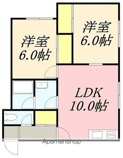 ハイツフジ【102号室】の間取り