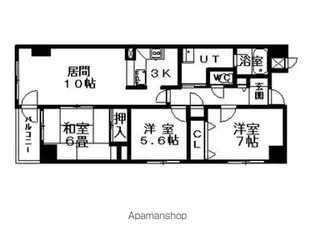 トーワ北7条【5階】の間取り