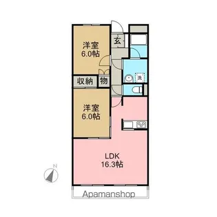 マーブル参番館【1階】の間取り