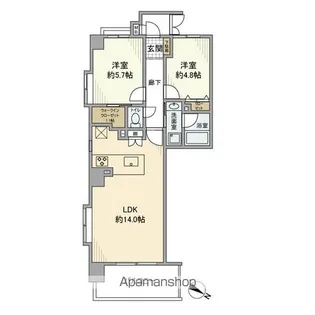 アーバンクリスタル九段下【8階】の間取り