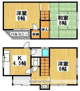大阪府堺市東区日置荘西町4丁【一戸建】の間取り