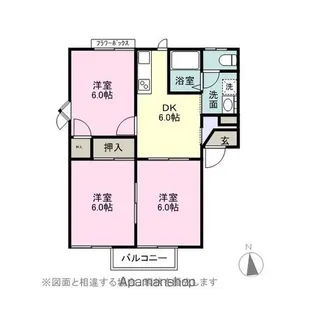 フレグランス奥原【2階】の間取り