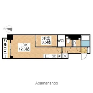 スリーアイランドタワー久屋大通【8階】の間取り