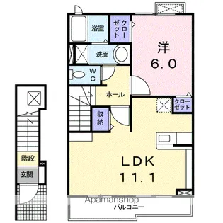 ラッフィナート・M B【2階】の間取り