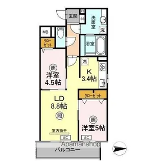 DIMORARE【101号室】の間取り