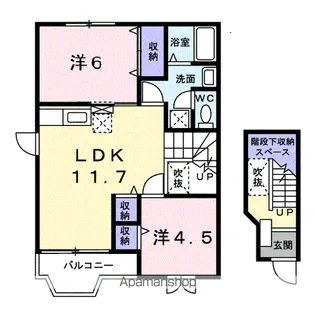 グリーンフィールドE棟【2階】の間取り