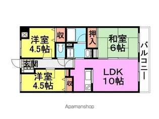 ロワイヤル百合【5階】の間取り