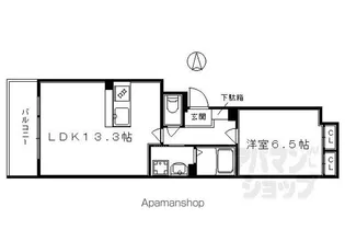 コモンズ御所南【202号室】の間取り