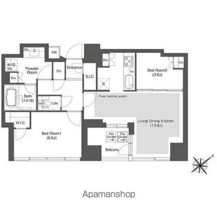 コンフォリア新中野【11階】の間取り