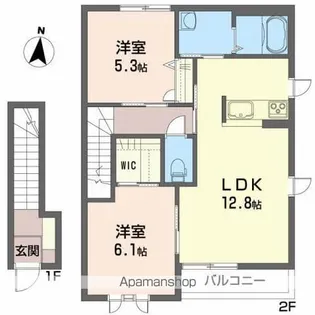KブランシェI【2階】の間取り