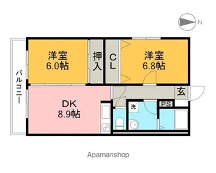 スカーレット【3階】の間取り