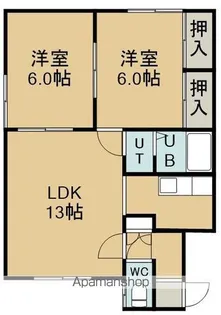 パレーシャル昭和【201号室】の間取り