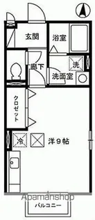 ヴィラモナリエ【101号室】の間取り