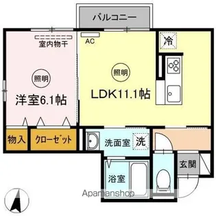 クレスト林【2階】の間取り