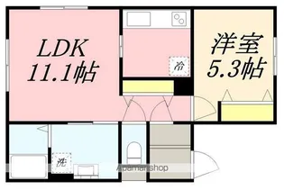 アイウィル【102号室】の間取り