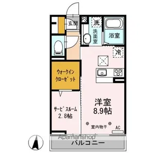 カーサ アピオ A【102号室】の間取り