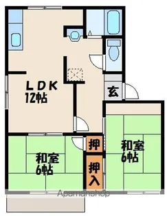 花鶴ハイム【1階】の間取り