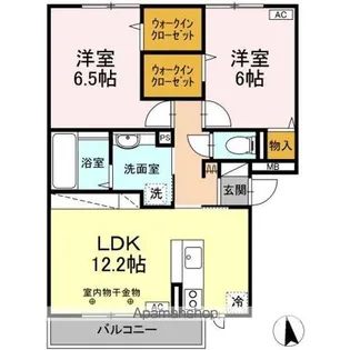 オーベル向中野 A【3階】の間取り