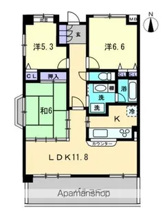サウスフォレスト【4階】の間取り
