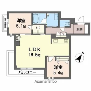SHAMAISON AMBER026【304号室】の間取り