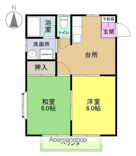 コーポ西山【B202号室】の間取り