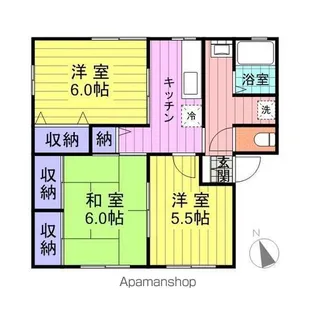 シティハイム シャトル B棟【2階】の間取り
