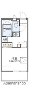 レオパレスエルザ1【3階】の間取り