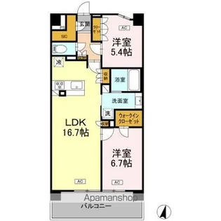 ロイヤルパークス仙台青葉通【2階】の間取り