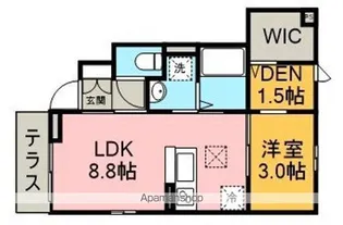ソレアード(砂)【1階】の間取り