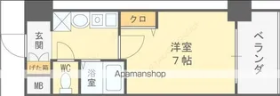 エスリード新梅田【2階】の間取り
