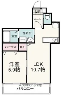 エスプラネードINAGAWA【303号室】の間取り