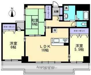 ストーンレイク子の浜【4階】の間取り