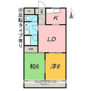 ハイツブルーアイ【202号室】の間取り