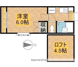 グリーンミューズ【203号室】の間取り