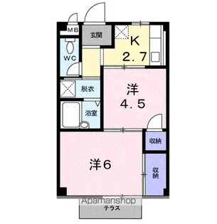 シーズン・リッチヒルズ【1階】の間取り