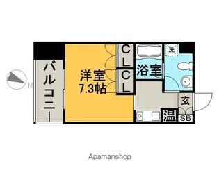 オーク天神【701号室】の間取り