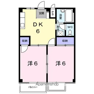 シティハイツ上田Ⅰ【2階】の間取り