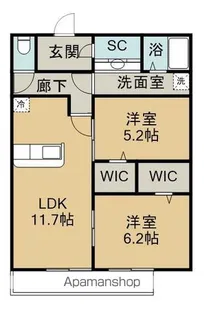 LIEN KAISEI【3階】の間取り