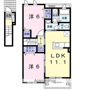 グランデエリアールⅡ【2階】の間取り