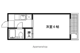 ハイツ庵野【202号室】の間取り