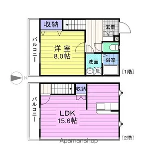 COMODO【203号室】の間取り
