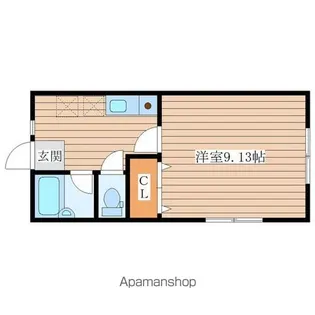 ハイツロックラージA【1階】の間取り