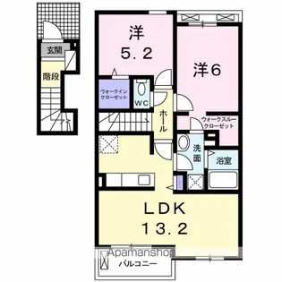 エルヴィータB【2階】の間取り