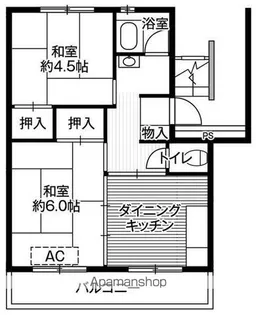 ビレッジハウス台宿2号棟【110号室】の間取り