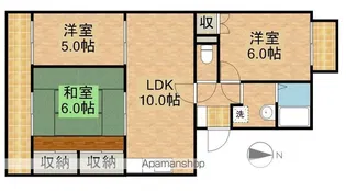 レークハイムB【202号室】の間取り