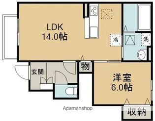 エバーグリーン(小ヶ谷)【1階】の間取り