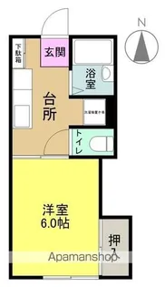 PEACEFUL【101号室】の間取り