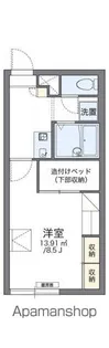 レオパレスルナセレーネ【102号室】の間取り