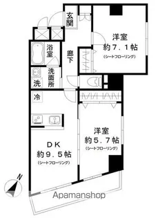 ブールバード白山【6階】の間取り